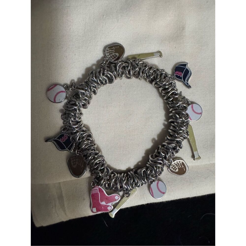 One size Red Sox MLB Charm Bracelet